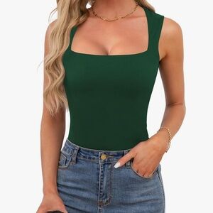 Chic Forest Green Tank Top